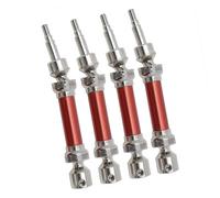 JVRWSC RC Transmission Shaft Compatible With Arrma For Infraction For Vendetta 3S For BLX 1/8 RC Car Upgrade Parts Accessories 4pcs Metal Front And Rear Drive Shaft CVD(Red)