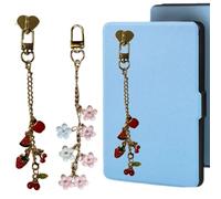 Jvuessieye 2Pcs Butterfly Flower Bracelet Strap Decorate Chain Accessories for Kindle Charm Type C Phone Hipper Gifts for Le, Medium, Zinc, No Gemstone