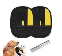 JVVEKKNNS Magic Grooming Glove & Detangling Comb 2-in-1 Duo for Dogs and Cats - Effortless Deshedding and Coat Care