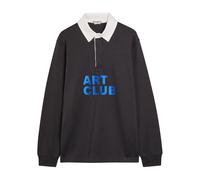 JW Anderson Art Club Embroidered Cotton Polo Shirt - Black - M