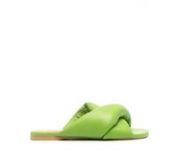 JW Anderson leather flat sandals - Green 37