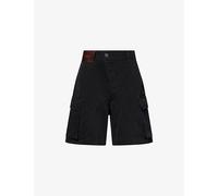 JW Anderson Mens JW Anderson Twisted Patch Cargo Cotton Shorts Black 34