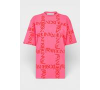 JW Anderson Oversized Logo Grid T-Shirt Fuchsia - M