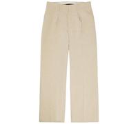 JW Anderson Pleated Wide-leg Linen-blend Trousers - Natural - 46 (W30 / S)