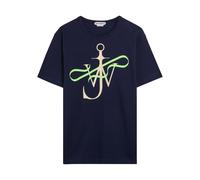 JW Anderson Ribbon Anchor Embroidered Cotton T-shirt - Navy - S