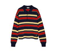 JW Anderson Striped Knit Polo Shirt - Navy - L