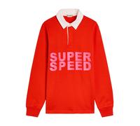 JW Anderson Super Speed Cotton Polo Shirt - Red - XS (UK6 / XS)