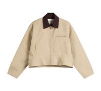 JW Anderson Women's Curved Hem Workwear Jacket Nougat/Chocolate