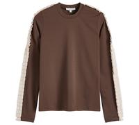 JW Anderson Women's Pleated Trim Long Sleeve Top Brown