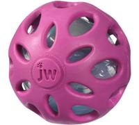 JW Crackle Ball Large By Rubber Ball with A Plastic Bottled Heart For Dogs, L