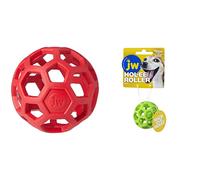 JW HOL-EE ROLLER Medium - Assorted colors & HOL-EE ROLLER Mini | Durable Rubber, Ideal for Fetch & Play, Safe for Dogs, Easy to Clean, Fill With Treats, Assorted Colours