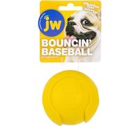 JW Isqueak Boucin'baseball Medium By Squealing Thick Rubber Baseball For Dogs, M