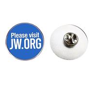 JW.ORG Decorative Lapel Pin Set, Jehovah Witness, Metal Construction, Religious Organization Design with Hebrew Text, 1 inches, Metal, 0