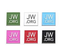 JW.ORG Lapel Pins, Set of 6 Assorted Colors, Glass, almandite garnet
