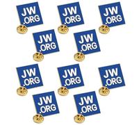 JW.ORG Square Gold Lapel Pin Jehovah Witness - 1" Square Blue Lapel Pin 10 Pack，Elegant Ministry Accessories, Ideal Gift for Meetings and Conventions