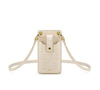 JW PEI Aylin Canvas & Quinn Vegan Leather Cell Phone Crossbody Bag, Beige, Quinn-VeganLeather