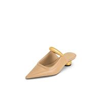 JW PEI Women's Helena Pierced Mules, Khaki, 10