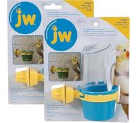 JW Pet Company Clean Cup Feeder and Water Cup Bird Accessory, Medium, Colors may vary