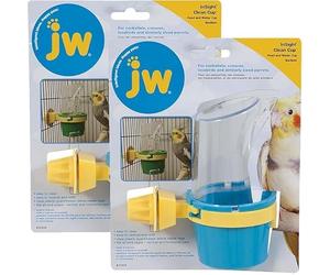 JW Pet Company Clean Cup Feeder and Water Cup Bird Accessory, Medium, Colors may vary