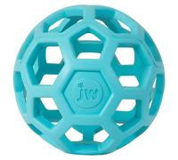 JW Pet HOL-ee Roller™, Dog Toy Puzzle Ball, Natural Rubber, Large (5.5” Inch Diameter), Blue