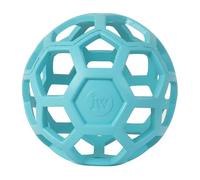 JW Pet HOL-ee Roller™, Dog Toy Puzzle Ball, Natural Rubber, Large (5.5” Inch Diameter), Blue