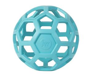 JW Pet HOL-ee Roller™, Dog Toy Puzzle Ball, Natural Rubber, Large (5.5” Inch Diameter), Blue