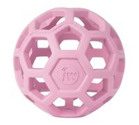 JW Pet HOL-ee Roller™, Dog Toy Puzzle Ball, Natural Rubber, Small (3 Inch Diameter), Pink