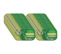 JW Sardines in Olive Oil Rich in Omega 3 Fish in Oil and Salt 120g Can (Pack of 24)
