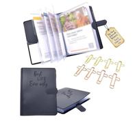 JW Tract Holder Mini Field Service Organizer, Multifunctional Bible Study Wallet for Jehovah Witness, Pioneers & Ministry Supplies (Black)