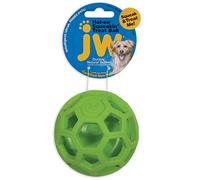 JW Treat N Squeak Interactive Rubber Dog Toy, 1-Pack | Half Squeaky Hol-ee Ball, Treat Dispensing, Stimulates Dog's Mind