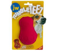 JW Tumble Teez Dog Toy Treat Dispenser Interactive Toy for Dogs Slow Release Treat - Medium - Red