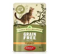 Jwb Adult Cat Pouches Grain Free Turkey 85g (Pack of 12)