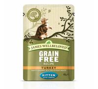 Jwb Kitten Pouches Grain Free Turkey 85g (Pack of 12)