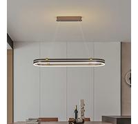 JWBXFYXW Chandelier LED Oval Dining Table Pendant Light Modern Dimmable with Remote Control Pendant Lamp Height Adjustable Ceiling Light for Living Room Kitchen Decor Pendant Light Chandelier