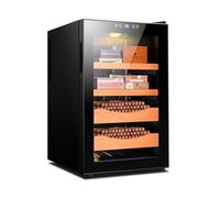 JWBXFYXW Cigar Boxs, Humidors, Cigar Humidor 70L with Coolingt Control System Cigar Fridge for 400 Counts with Ceshelves & Drawer Cigar Cabinet for Men