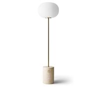 JWDA Floor Lamp Travertine Marble & Brass