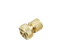 JWFBDB 1/2'' 5/8" 3/4'' 1'' Brass Hose Quick Connector Water Stop Fitting Copper Thread Tap Coupling Garden Watering Gun Adapter(J)