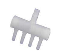 JWFBDB 1~2pcs Plastic 2 3 4-Ways Hose Splitter Connectors Irrigation Water Pipe Distrobutor Fittings Fish Tank Air Pump Gas Diverter(4 Heads,Black-2pcs)