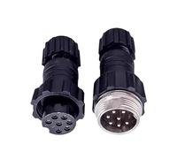 JWFBDB 5/20/100Sets Aviation Connector GX16 M16 Waterproof Docking Back Nut Male&Female Plug&Socket 2/3/4/5/6/7/8/9/10pin Sensor Joint(Docking 7P,20 Sets)
