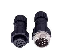 JWFBDB 5/20/100Sets Aviation Connector GX16 M16 Waterproof Docking Back Nut Male&Female Plug&Socket 2/3/4/5/6/7/8/9/10pin Sensor Joint(Docking 10P,100 Sets)