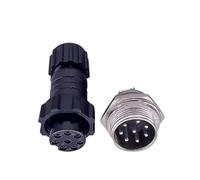 JWFBDB 5/20/100Sets Aviation Connector GX16 M16 Waterproof Docking Back Nut Male&Female Plug&Socket 2/3/4/5/6/7/8/9/10pin Sensor Joint(Back nut 8P,5 Sets)