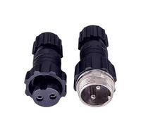 JWFBDB 5/20/100Sets Aviation Connector GX16 M16 Waterproof Docking Back Nut Male&Female Plug&Socket 2/3/4/5/6/7/8/9/10pin Sensor Joint(Docking 2P,100 Sets)