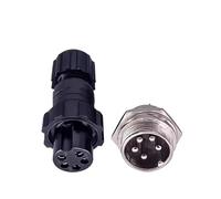 JWFBDB 5/20/100Sets Aviation Connector GX16 M16 Waterproof Docking Back Nut Male&Female Plug&Socket 2/3/4/5/6/7/8/9/10pin Sensor Joint(Back nut 5P,100 Sets)