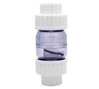 JWFBDB Fish Tank Aquarium Water Pump PVC Transparent Check Valve Flip Plate Anti Siphon(White 32mm)