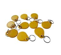 JWFKWNH 13.56mhz tag Classic 1K KeyIso14443a RFID tag,Non Contact Access Key, Intelligent Access Control Key (Pack of 10) (Yellow)