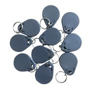 JWFKWNH 13.56mhz tag Classic 1K KeyIso14443a RFID tag,Non Contact Access Key, Intelligent Access Control Key (Pack of 10) (Grey)