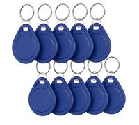 JWFKWNH 13.56mhz tag Classic 1K KeyIso14443a RFID tag,Non Contact Access Key, Intelligent Access Control Key (Pack of 10) (Blue)