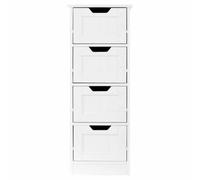 Jwfu-3417 Bathroom Storage Cabinet Wooden Side 4 Drawer Cupboard Free Standing Unit