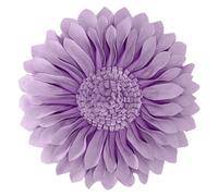 JWH 3D Flower Throw Pillow Cover Decorative Solid Sunflower Accent Pillow Cases Round Cushion Handmade Stereo Pillowcase for Couch Bed Bedroom Living Room 12 Inch Purple Lilac