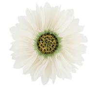 JWH 3D Flower Throw Pillow Decorative Daisy Pillow Case Round Cushion Cover Colorful Floral Pillowcase for Bed Sofa Couch Living Room 12 Inch Creamy White Green Yellow